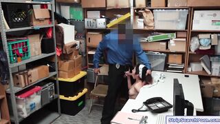 Officer licks and fucks latin shoplifter