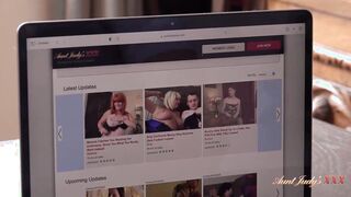 AuntJudysXXX - 49yo Stepmom Francesca Catches her Stepson Watching Porn