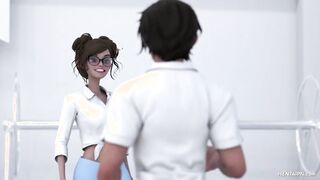 3D Ebony Schoolgirls Locker Room Fuck