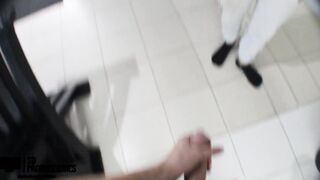 My stepson surprises me inside the kitchen with his huge
