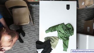 Officer strips n fucks busty shoplifter
