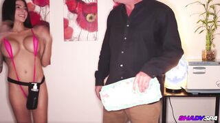 Mature Man Gets a Strokes Head From Huge Tit Teens