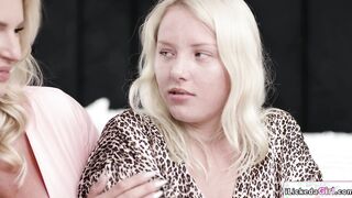 Teen facesits big tit milfs in threesome