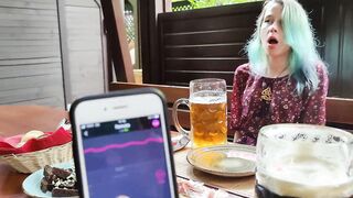Remote orgasm control of my Stepsister into Pub!
