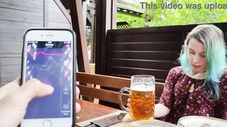 Remote orgasm control of my Stepsister into Pub!