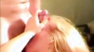 Mature housewife sucking hubby dick and make him cum