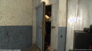 Huge tits blond gang banged by shemales