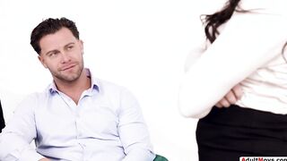 Petite brunette boss fucks ifo employees