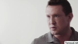 Annoyed stepdad barebacks TS stepdaughter