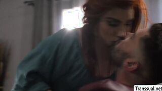 Horny ladyboy barebacked by new boyfriend
