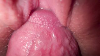 Close up nailed 18 year old stepsister, good creamy snatch
