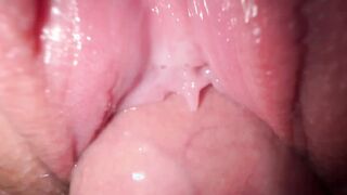 Close up nailed 18 year old stepsister, good creamy snatch