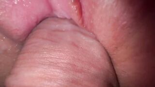 Close up nailed 18 year old stepsister, good creamy snatch
