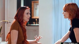 Redhead comforts bff licking her pussy