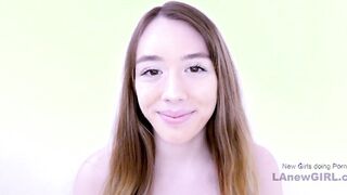 Cutie skilled in sucking big cock rides in studio