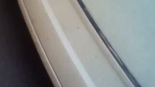 Large ass on bbw redhead bending over in shorts