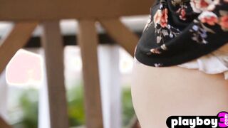 Pornstar Lana Rhoades showing her good huge butt and pretty