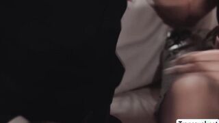 Slutty TS bareback fucked by tattooed bf