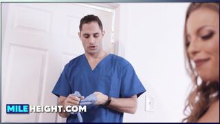 Medic Stepson Exploring his Stepmom's Aged Twat, Britney Amber