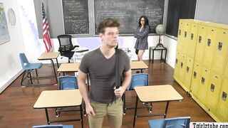 Perv student barebacks Trans teacher