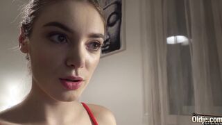 Gf with huge boobies ride grandpa penis she gets banged
