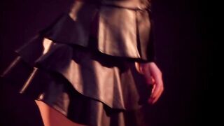 Dark Hair minx Amel Annoga jumping anally a massive wang
