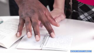 Older african bro ravishes slim white teenagers