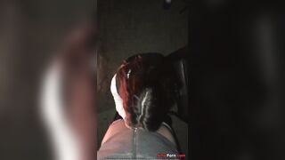 Teenie Throws Her Booty At Her Step Brother At The Bonfire