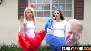 Dad and daughter election foursome