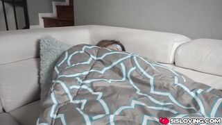 Stepbrother getting rough watching stepsister masturbates