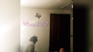Vixen1217 spitroasted by husband and big black dick
