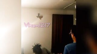 Vixen1217 spitroasted by husband and big black dick