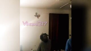 Vixen1217 spitroasted by husband and big black dick