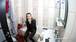 me and my mistress inside our restroom at home