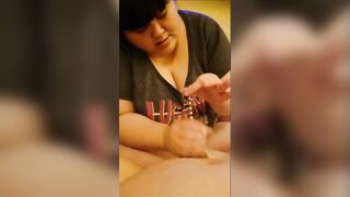 Penis Sounding Hand Job from an amateur woman