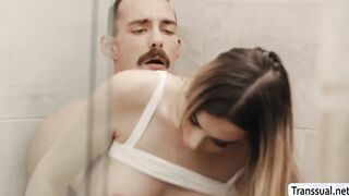 Tranny babe Ivory Mayhem bareback anal
