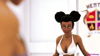 Anime Ebony Hotties Locker Room Fucking