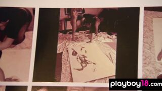 Artist using bodies to create paintings