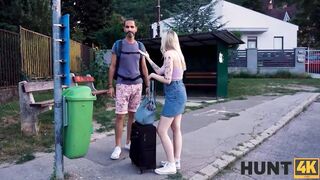 HUNT4K. Experienced man pleases another men blonde girlfriend for money