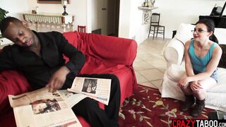 Hot stepdaughter fucks new black daddy