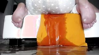 She make Crazy all the floor with long cum
