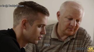DADDY4K. Older man has sex with sons girlfriend while bro