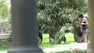 Zuko wants a EBONY PENIS: She hunts 1 inside outdoors!
