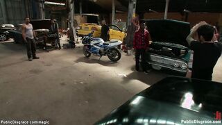 Hot ass blond anal fucked in public