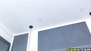 Horny Brunette Masturbates Her Tight Pussy