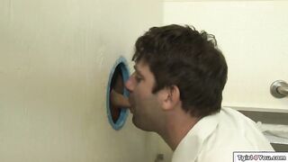 TS Tori Mayes cock sucked in gloryhole