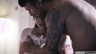 Jealous babe gets fucked by stepmoms bf