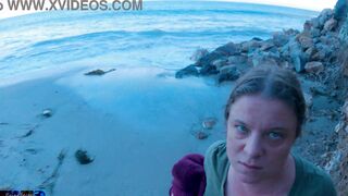 Stepson cheats with stepmom on the beach