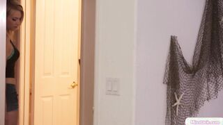 Stepdaughter catch stepmom masturbating