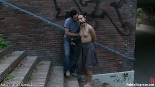 German babe humiliated on the streets